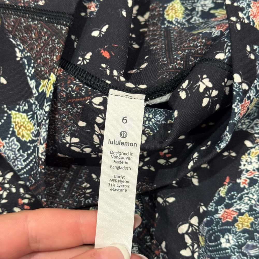 Lululemon Wunder Under Hi-Rise 7/8 Tight 25" Assembage Alphine White Multi Sz 6 - Picture 2 of 5